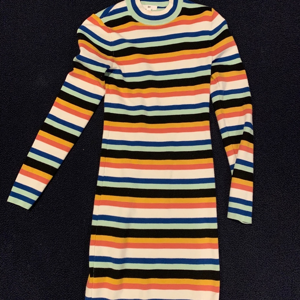 Striped long sleeve dress